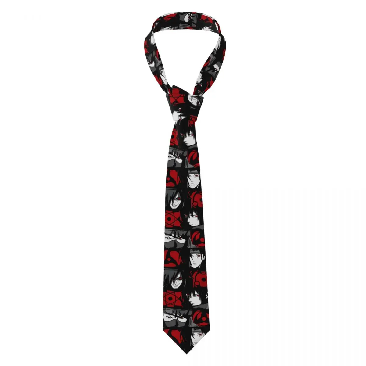 

Customized Fashion Japan N-Narutoes S-Sasukes Necktie for Men Silk Cartoons Office Neck Ties