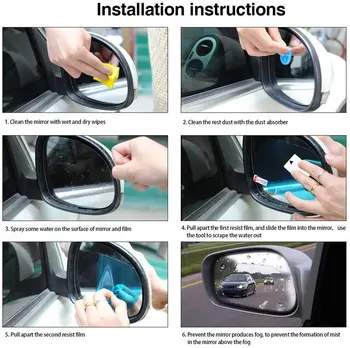 2片裝汽車防雨膜 汽車後視鏡保護膜 防雨防霧防水膜 汽車貼紙配件 10 最佳銷售 馬自達2轎車 - №1