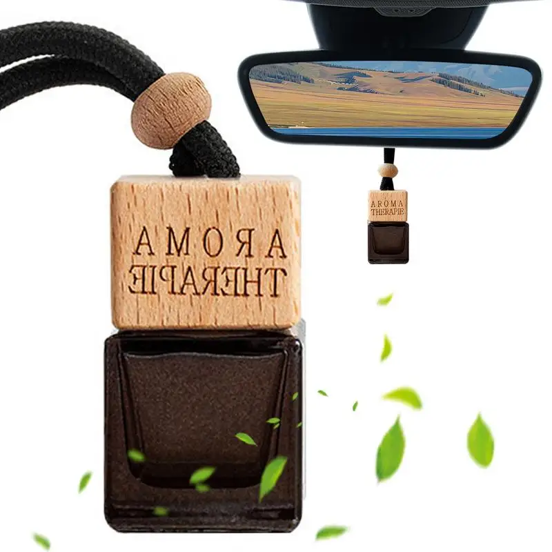 Car Perfume Diffuser Pendant Refillable Glass 8ml Diffuser Bottle Perfume Pendant Empty Air Freshener With String Fragrance Oil