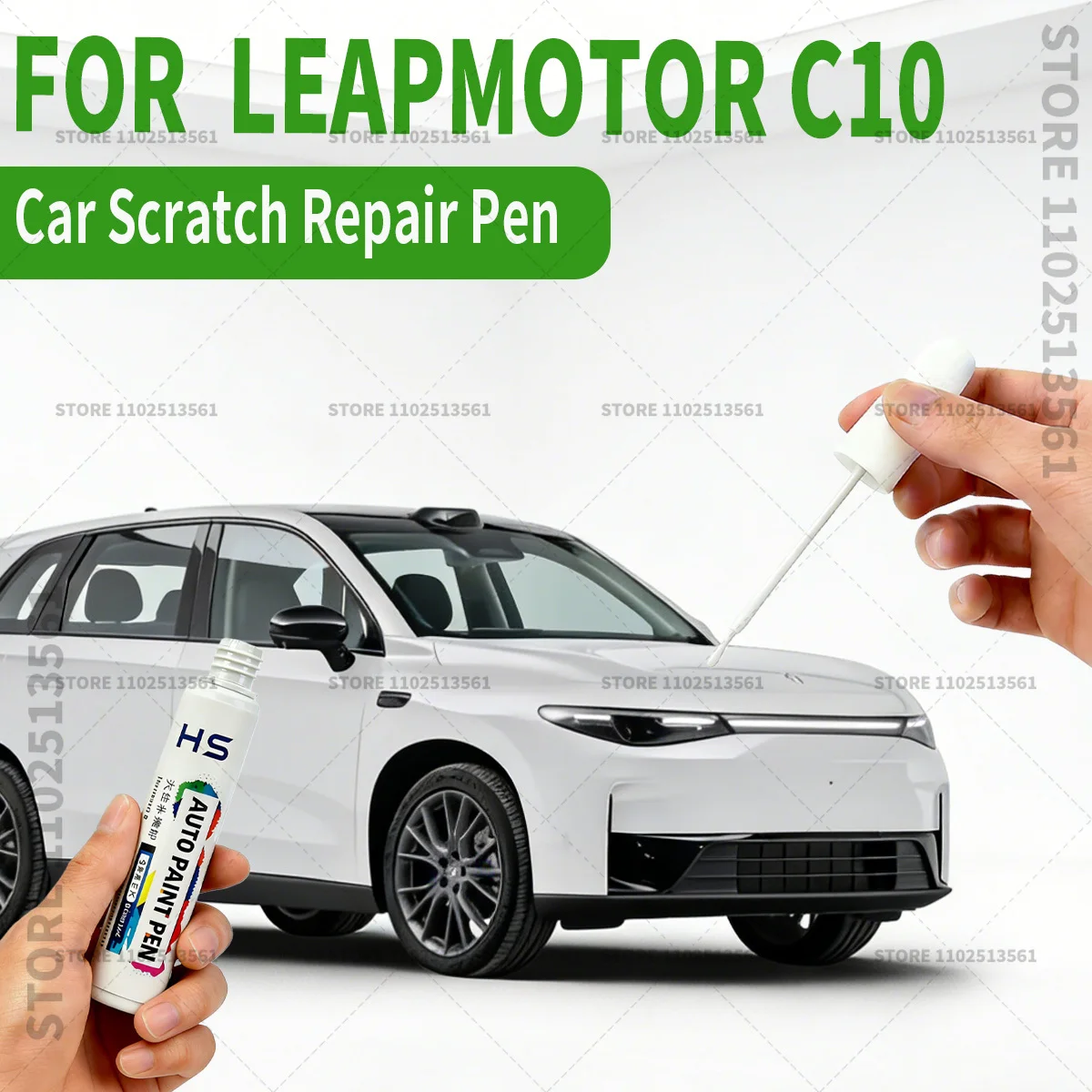 Car Paint Repair Pen Touch Up Scratch Remover DIY Auto Accessories For Leapmotor C10 Purple Grey White Glacier Blue Metal Black