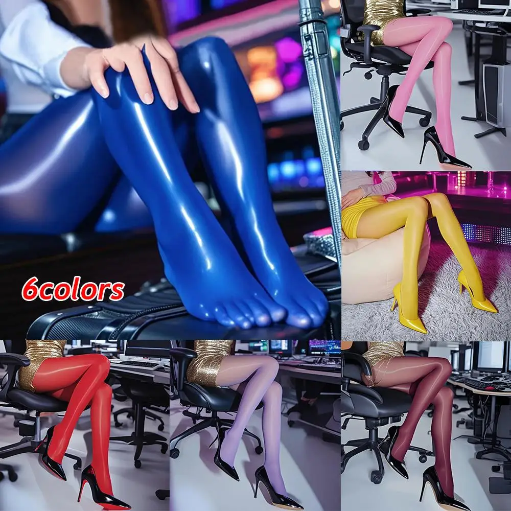 

1pc Sexy Oil Pantyhose For Women Glossy Socks Reflective Ultra-Thin 8D Silk Stockings Plus Size Tights Pantyhose Aurora Socks