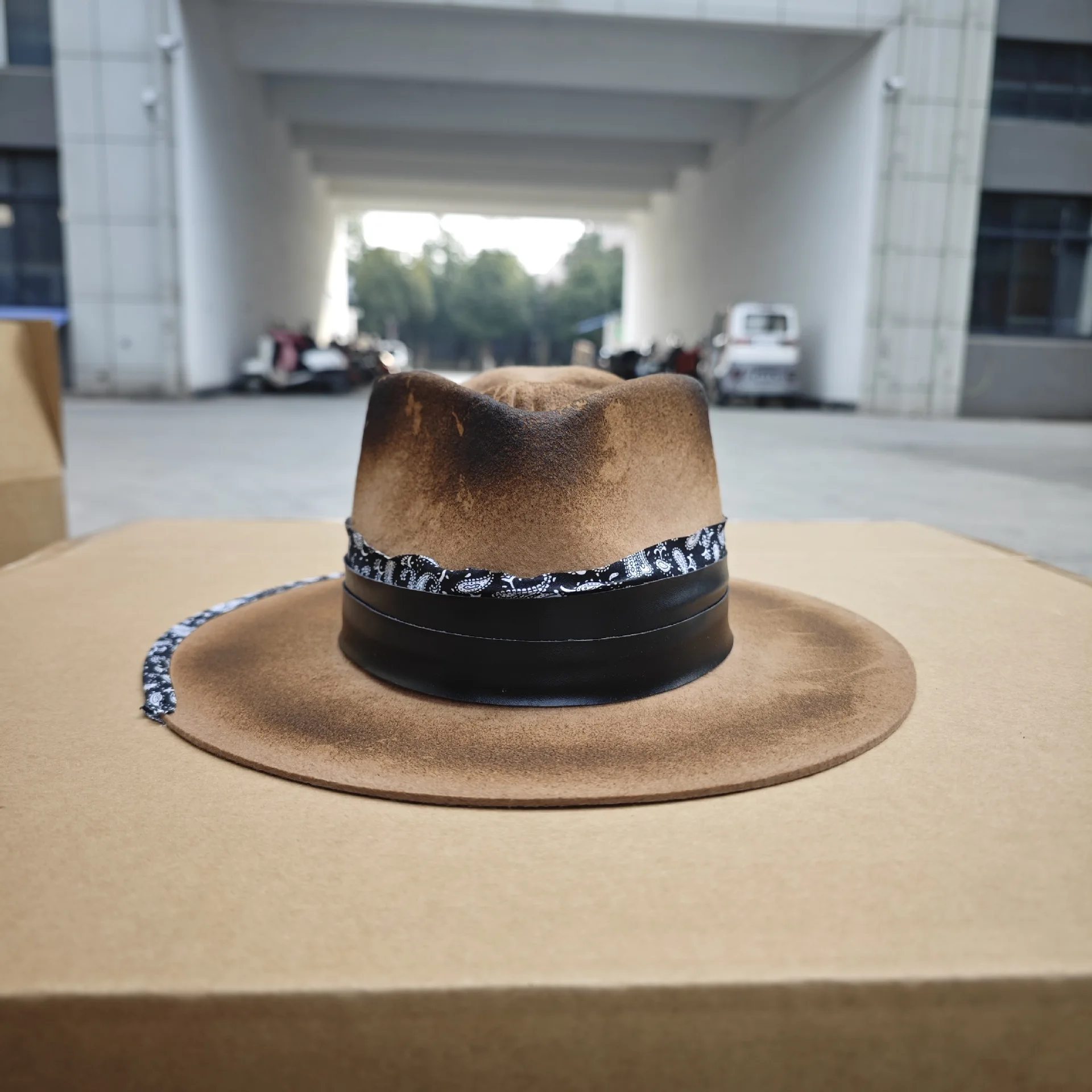 قبعة جمجمة من الصوف الخالص، قبعة من الصوف بنمط عتيق #2