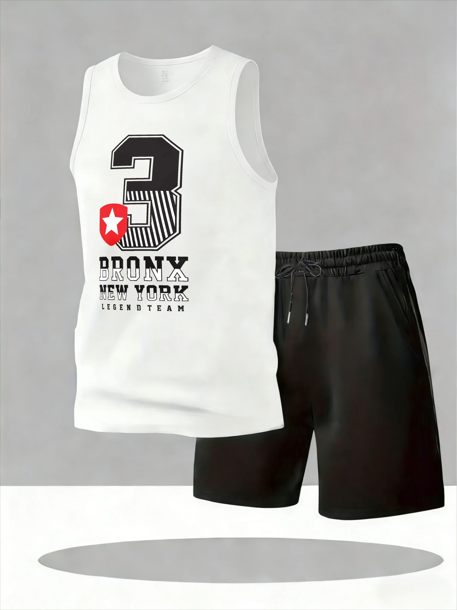 

Men's Tank Top Sets 2026 Summer Quick drying beach jogging set running Breathable crewneck sports oversize two-piece set