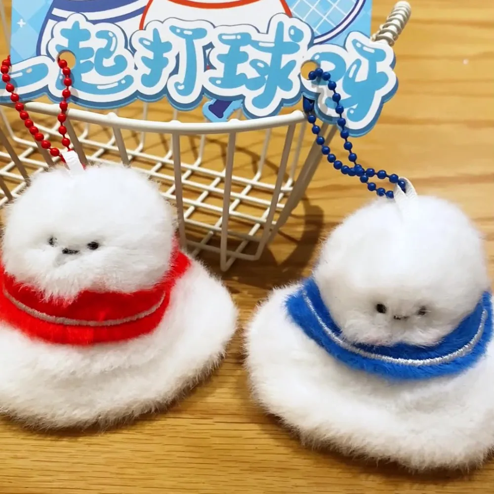 Pluszowy brelok do kluczy Badminton Para Breloczki Kreskówkowa Wypchana Lalka Zawieszka do Torby Badminton Symulacja Miękka Pluszowa Zabawka Badminton Breloczek