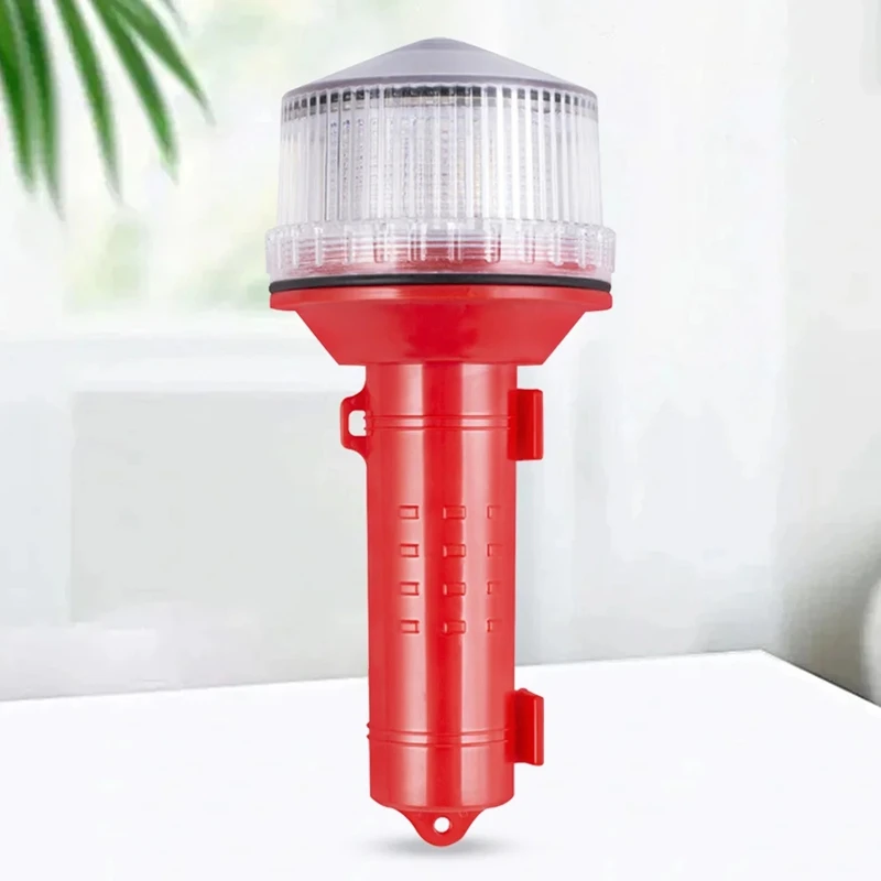 TKOH-Solar Charging LED Portable Flashlight 2KM Visual Distance Multifunctional Signal Light Safe Sailing Light For Marine