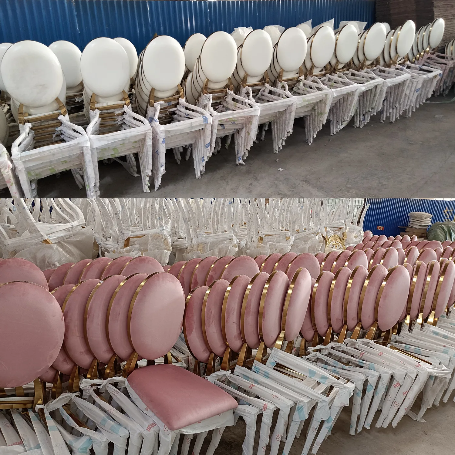 

Manufacturer light luxury stainless steel banquet chair hotel wedding chair wedding banquet dining chair commercial Foshan