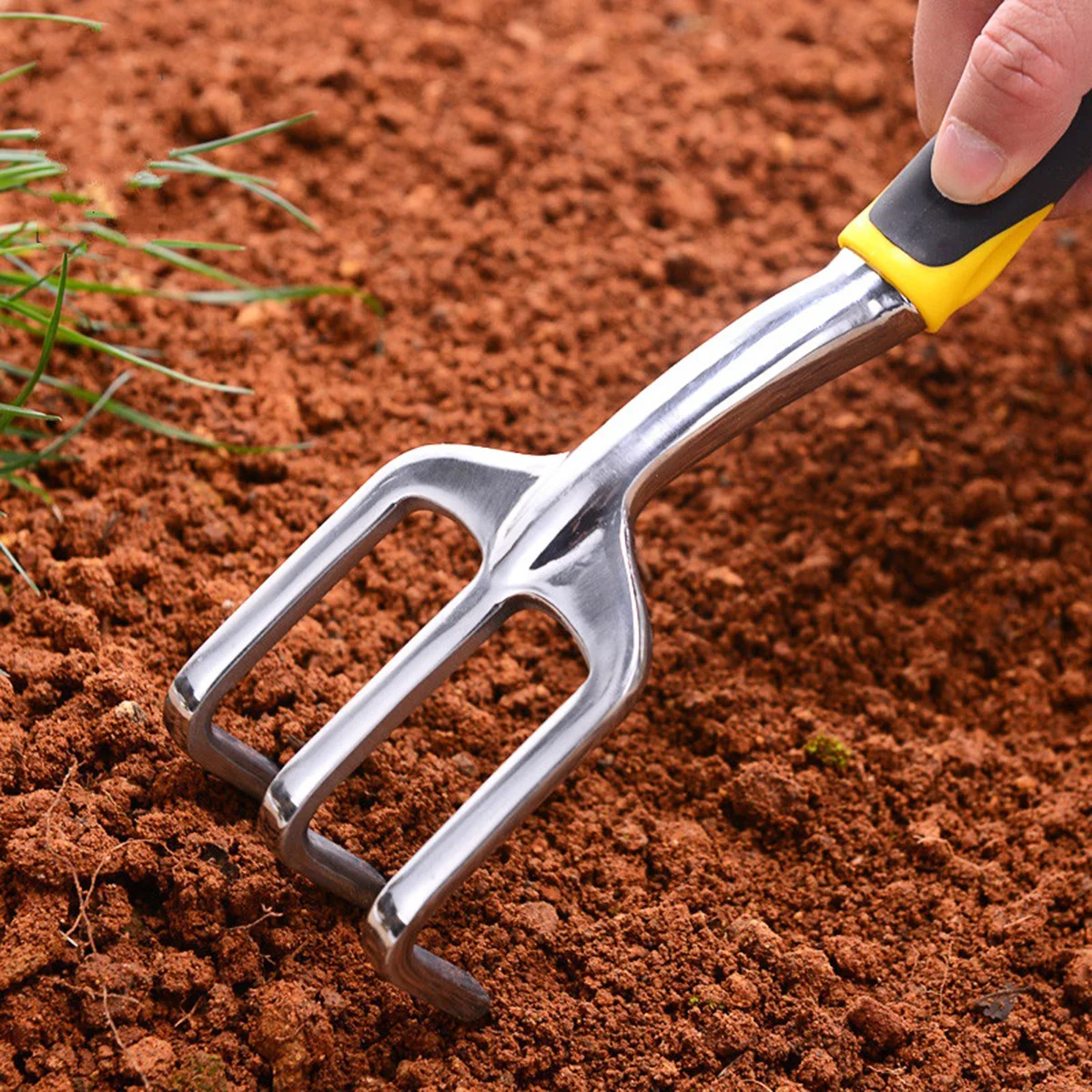 مجموعة أدوات الحديقة من سبائك الألومنيوم المقاومة للصدأ للحفر وإزالة الأعشاب الضارة والزراعة وأدوات يدوية لتهوية التربة
