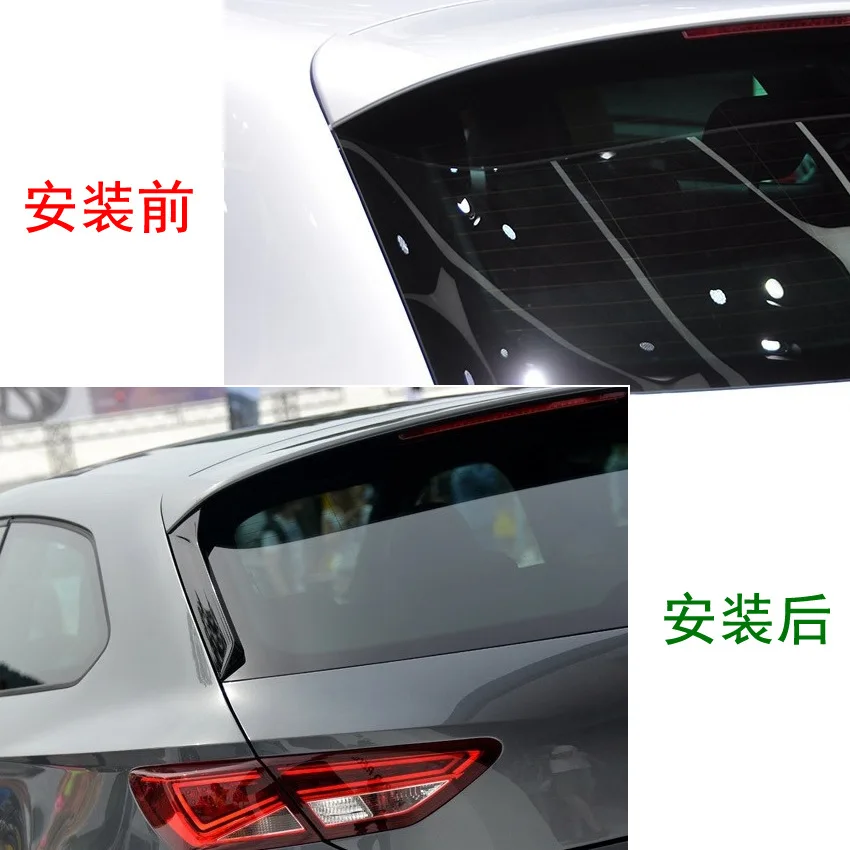 GLOSS Car Window Trim Lip Spoiler For Seat Leon 5F FR Mk3 MK3.5 Rear Windshiel Roof Wing Side Edge Tail Flap Trunk Spoiler Lip