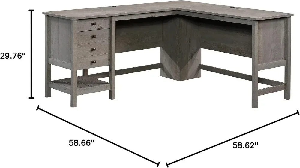 Cottage Road L-Desk, L: 65.12