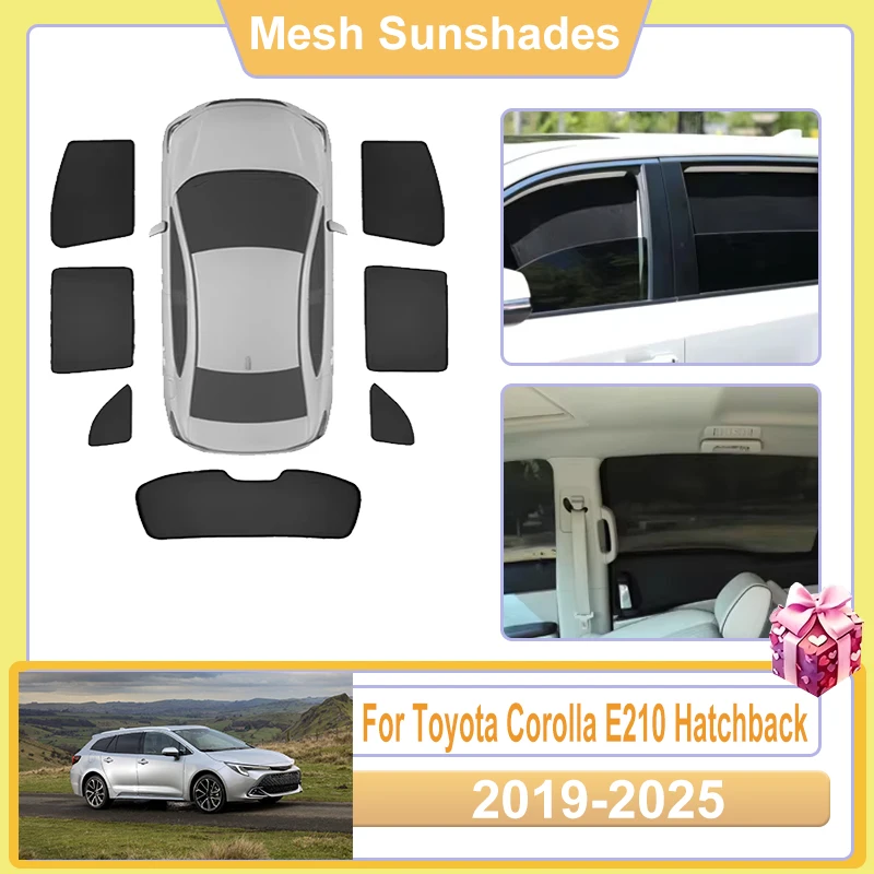 

Для Toyota Corolla E210 (2019-2025) — Аксессуары для хэтчбека: Сетчатые солнцезащитные шторки на окна автомобиля, защита от УФ-лучей, отражающие солнечный свет, сетка-дефлектор