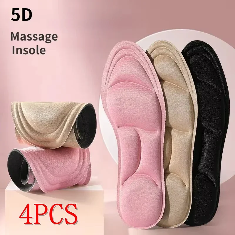 Massage Memory Foam Insoles Soft Cushion Full‑Length Shoe Inserts Shock‑Absorbing Breathable Comfort Foot Pads for Casual Shoes