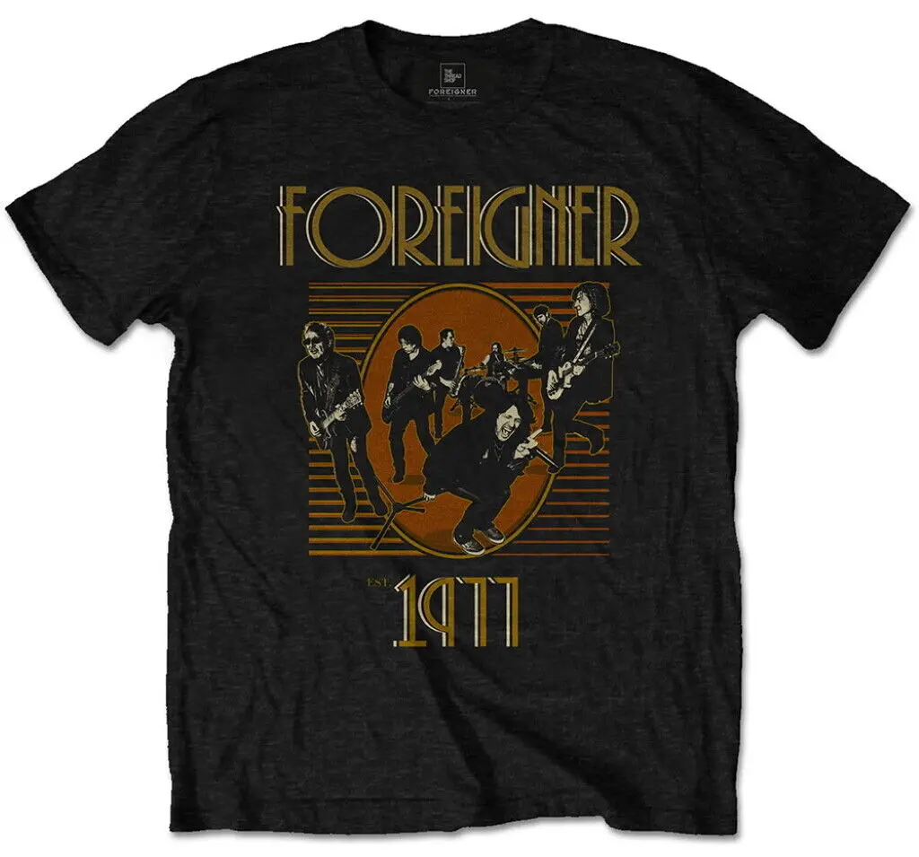 Foreigner Est 1977 Black T Shirt New Official