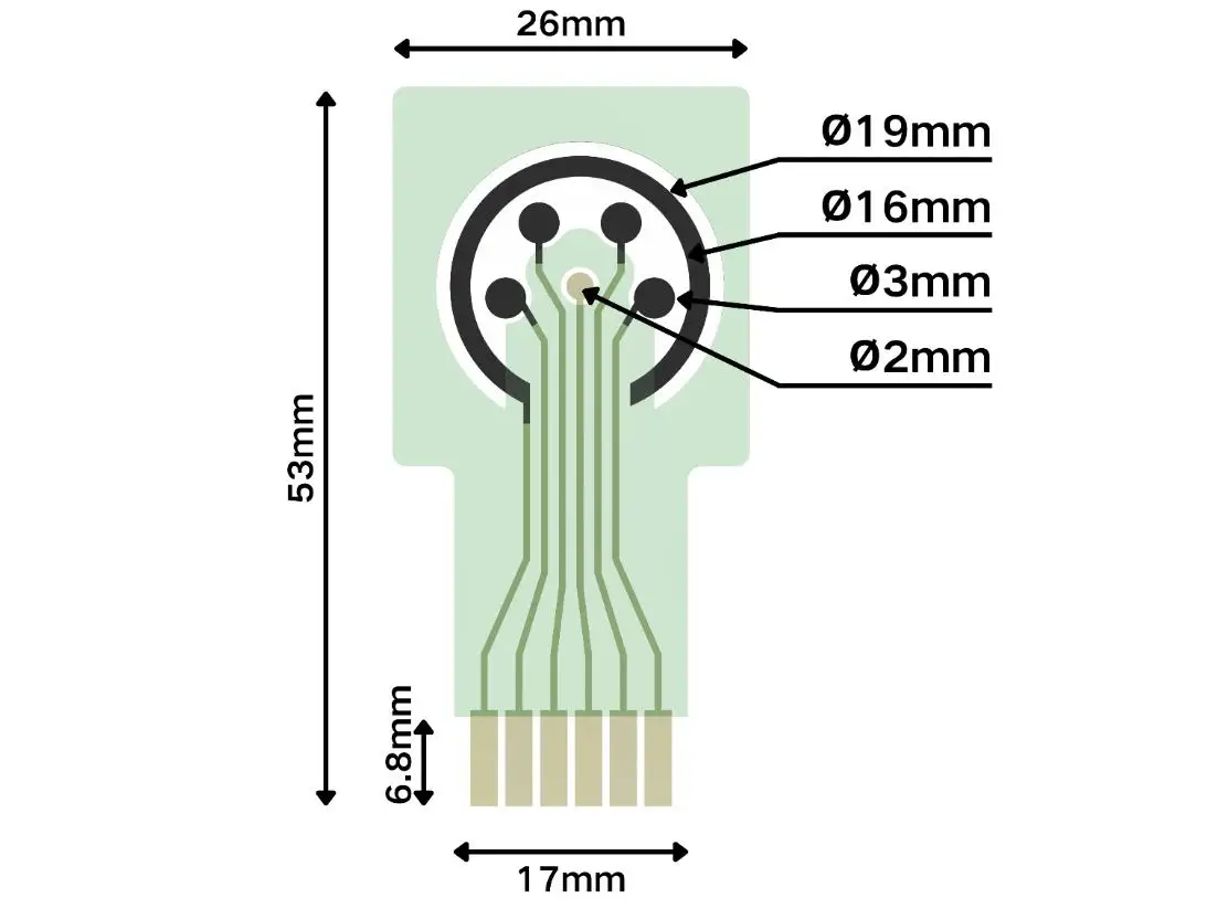 HY-PC402 Screen Printing Electrode - Four Working Electrodes - Electrochemical Sensor