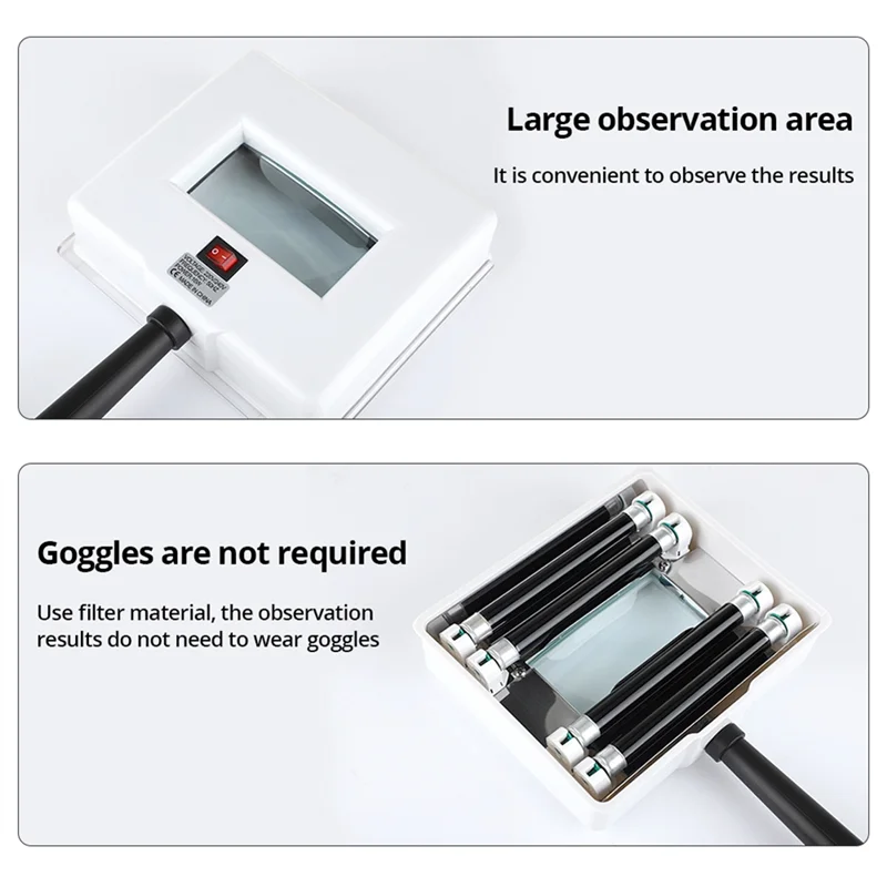 Haut UV Analysator Holz Lampe Gesichts Haut Prüfung Prüfung Vergrößerungs Analysator Lampe Maschine SPA Hautpflege Werkzeuge UNS Stecker