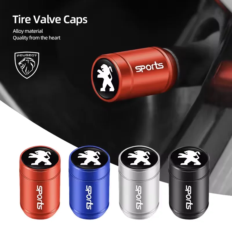 Bouchon de Valve de pneu de voiture, couvercle de Valve de roue en alliage, accessoires pour Peugeot 208 3008 308 2008 207 107 508 607 106 406 407 307 206 301 40