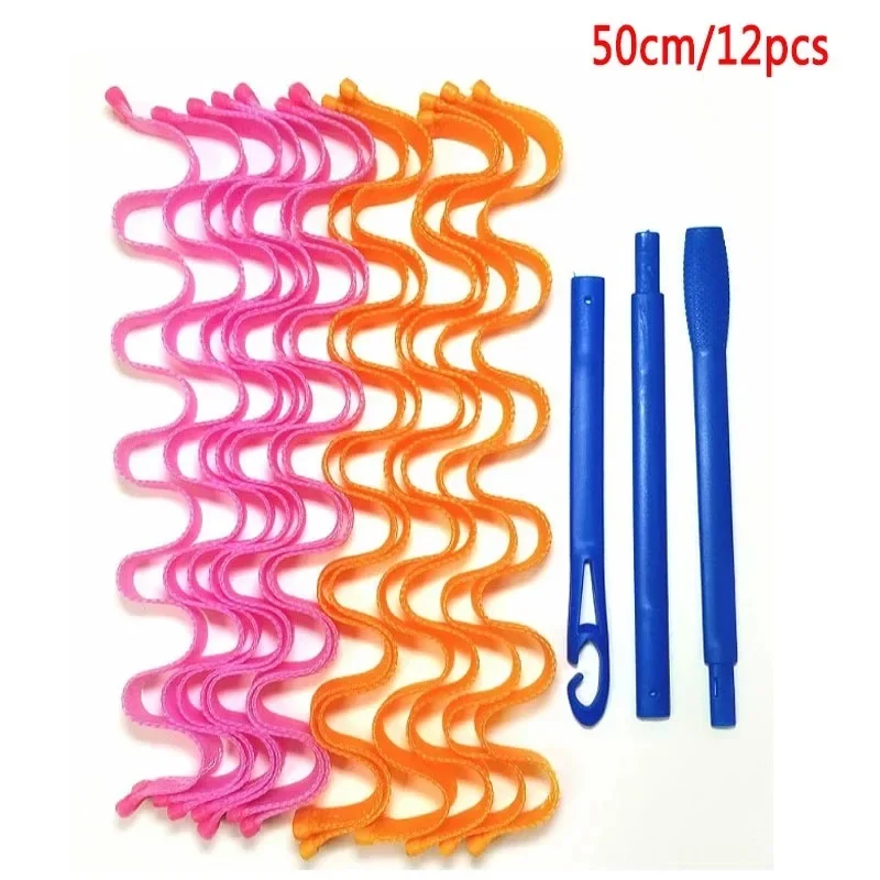 Heatless Hair Curling Headband No Heat Silk Curls Ribbon Hair Roller Sleeping Soft Lazy Hairs Curlers Foam Rod Hair Styling Tool