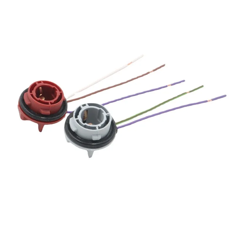 Car high and low angle 1157 brake light holder 1156 steering tail light socket double wire bulb socket single wire flat angle