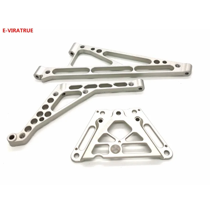 E-VIRATRUE Losi 5T/5B 5IVE-T2.0 1/5 7075 Aluminum Front&Rear Chassis Brace Set