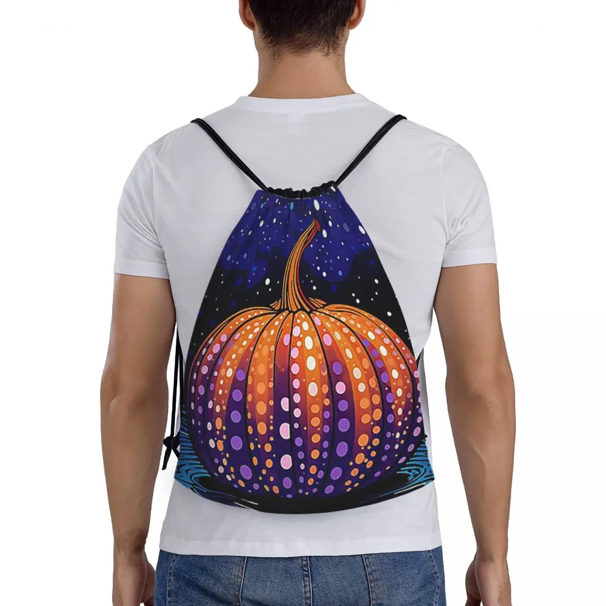 

Рюкзаки Yayoi Kusama Polka Pumpkin, многофункциональные сумки на шнурке, спортивные сумки, сумки для книг для мужчин, женщин, студентов