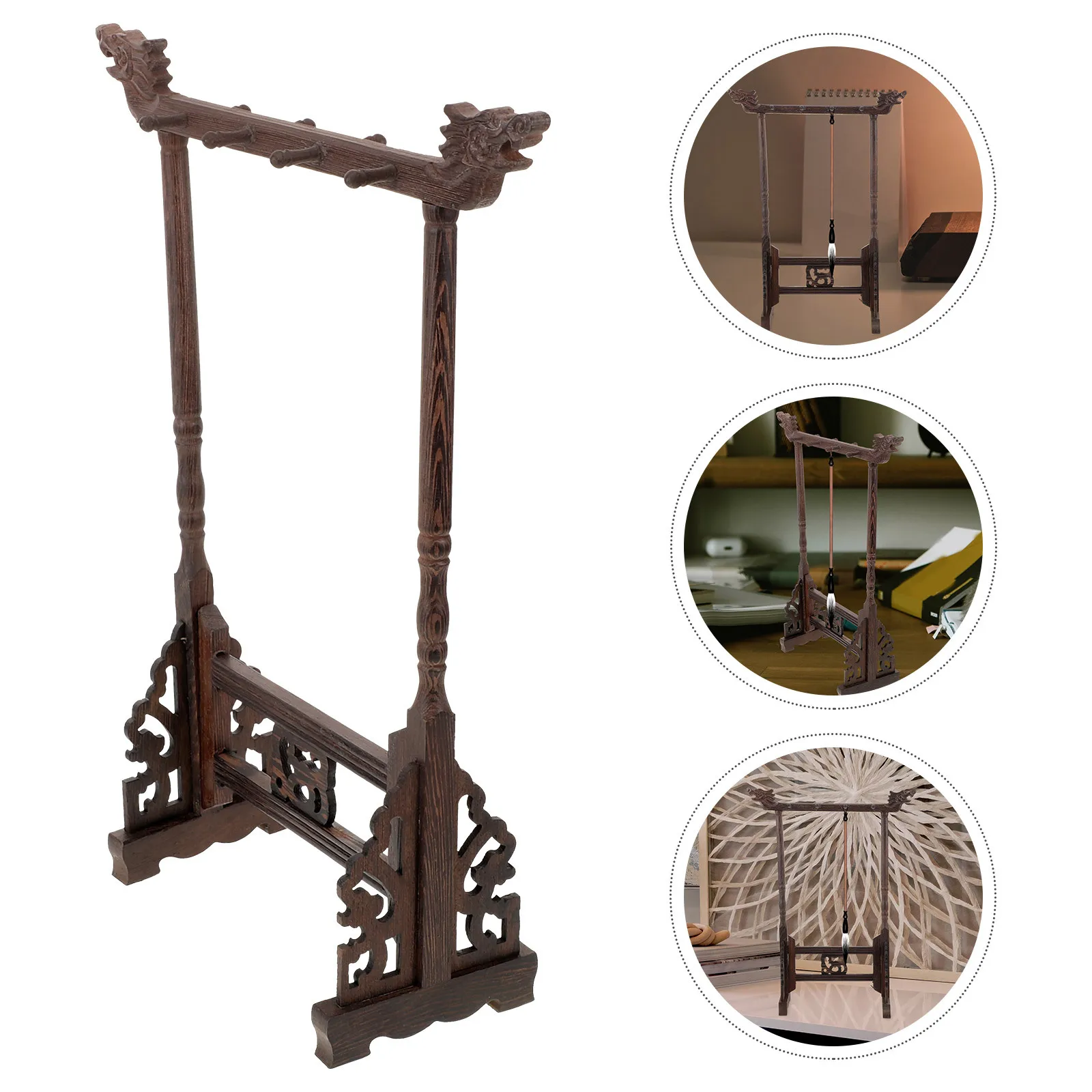 

Solid Wood Brush Holder For Calligraphy Pen Storage Rack Desktop Organizer Ink Painting Tool Stand Multi-Functional