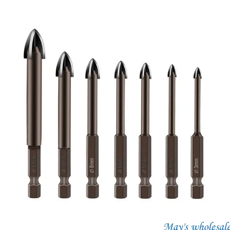 Multipurpose Tipped Hexagonal Shank Drill Bits For Efficient Drilling On Tile And Glass Cutting Drilling 448A