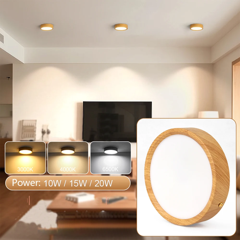 

Накладной светодиодный светильник с текстурой дерева, ультратонкий, круглый, для коридора, креативный светильник для комнаты, гостиной, прихожей, потолочный светильник.