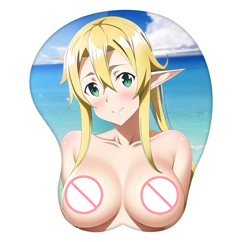 

3D строительный коврик для мыши Leafa, силиконовый сексуальный креативный игровой коврик для запястья, подарок