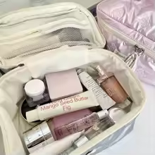 Girl PU Large Capacity Bow Makeup Storage Bag Handheld Portable Makeup Bag - AliExpress 1524