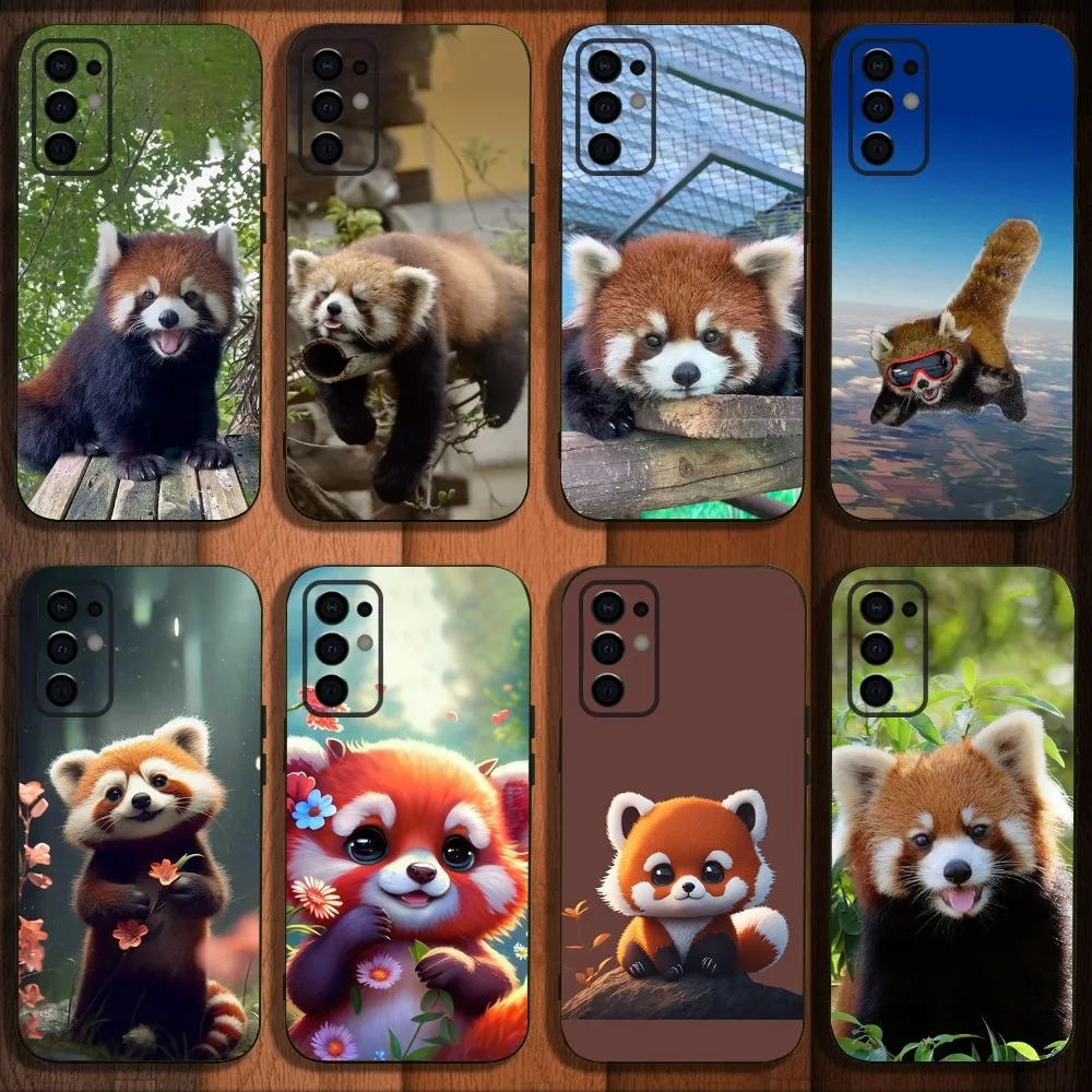 

Cute Red panda Animal Phone Case For Samsung S24,S21,S22,S23,S30,Ultra,S20,Plus,Fe,Lite,Note,10,9,5G Black Soft Cover