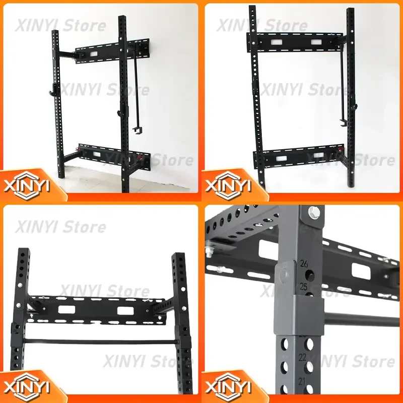 Home Gym Fitness Wall Mounted Foldable Squat Rack