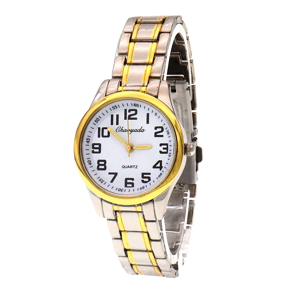 Hohe Qualität Frauen Männer Uhren Quarz Armbanduhr Gold Uhr Papa Mama Geschenke Große Anzahl Uhr Analog Digital Uhr Dropshipping – Detail 4