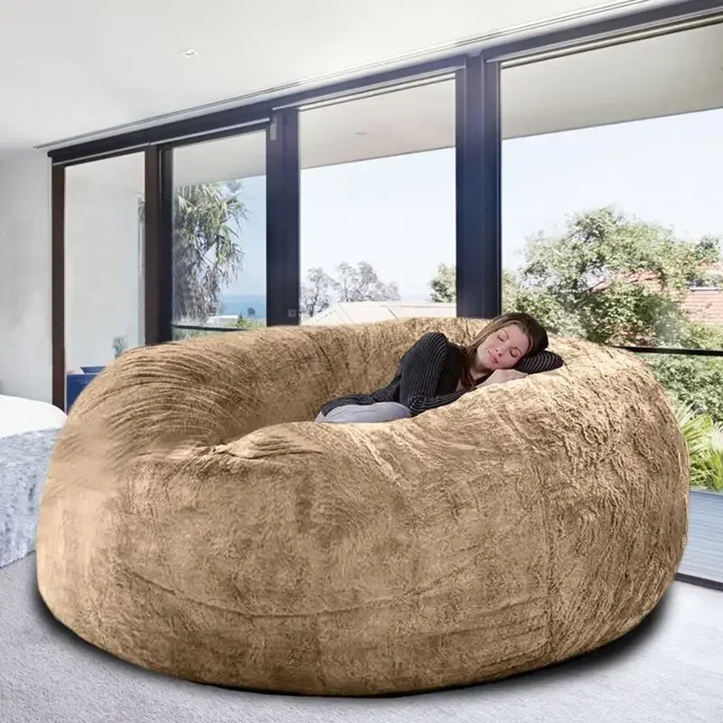 

Bean Bag Couch Plush Lazy Sofa Bean Bag Faux Fur Bean Bag without Filler