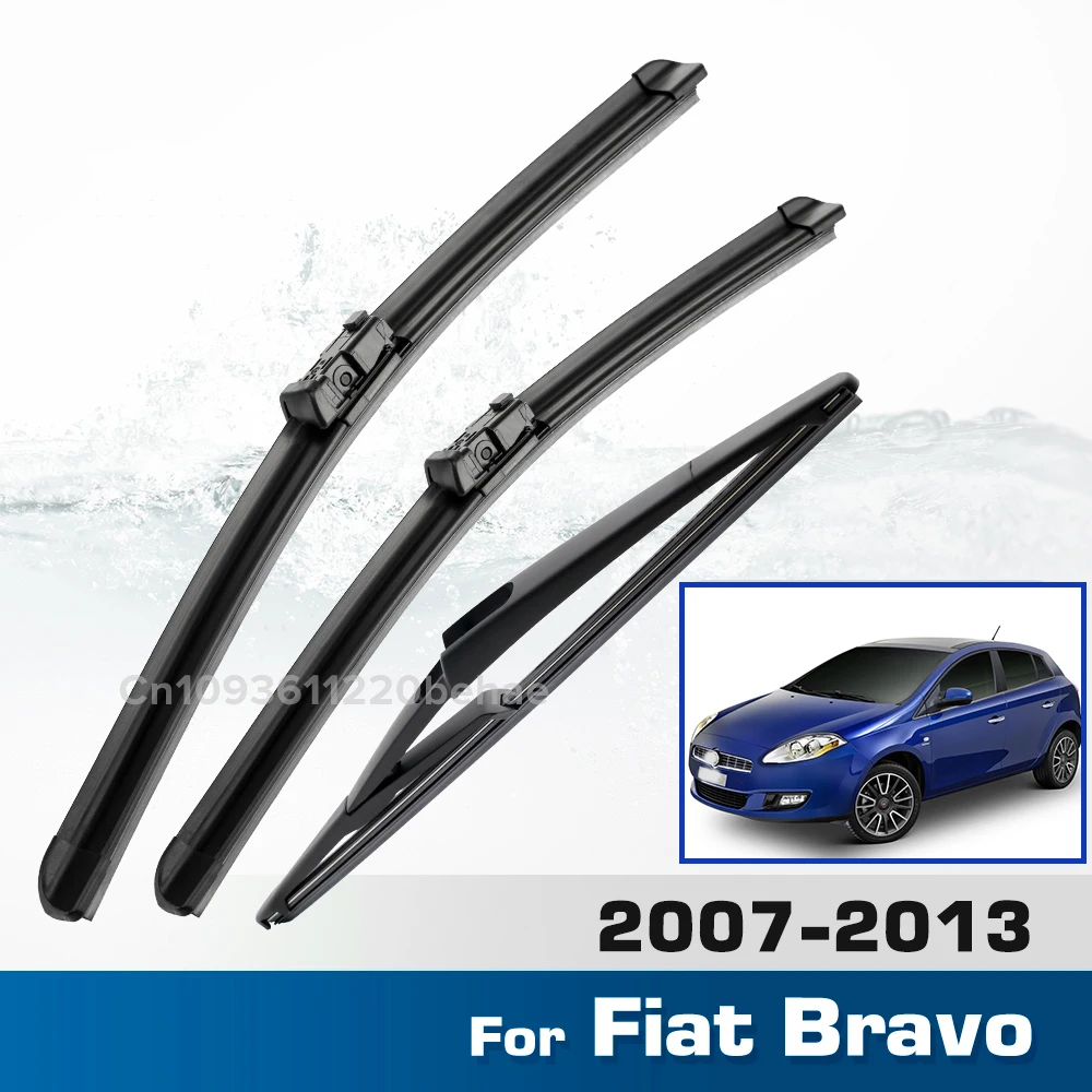 

Комплект щеток стеклоочистителя (левый руль) для Fiat Bravo 2007-2013: передние и задние щетки для лобового и заднего стекол, 24+18+12 дюймов