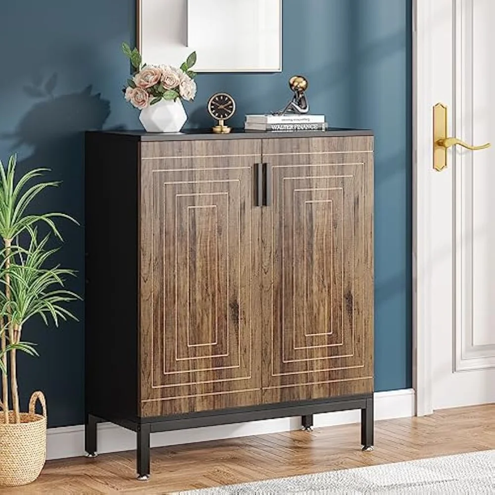 

Shoe Cabinet, 20 Pairs Modern Shoe Storage Cabinet with Doors, 6-Tier Freestanding Entryway Shoe Organizer Rack for Living Room