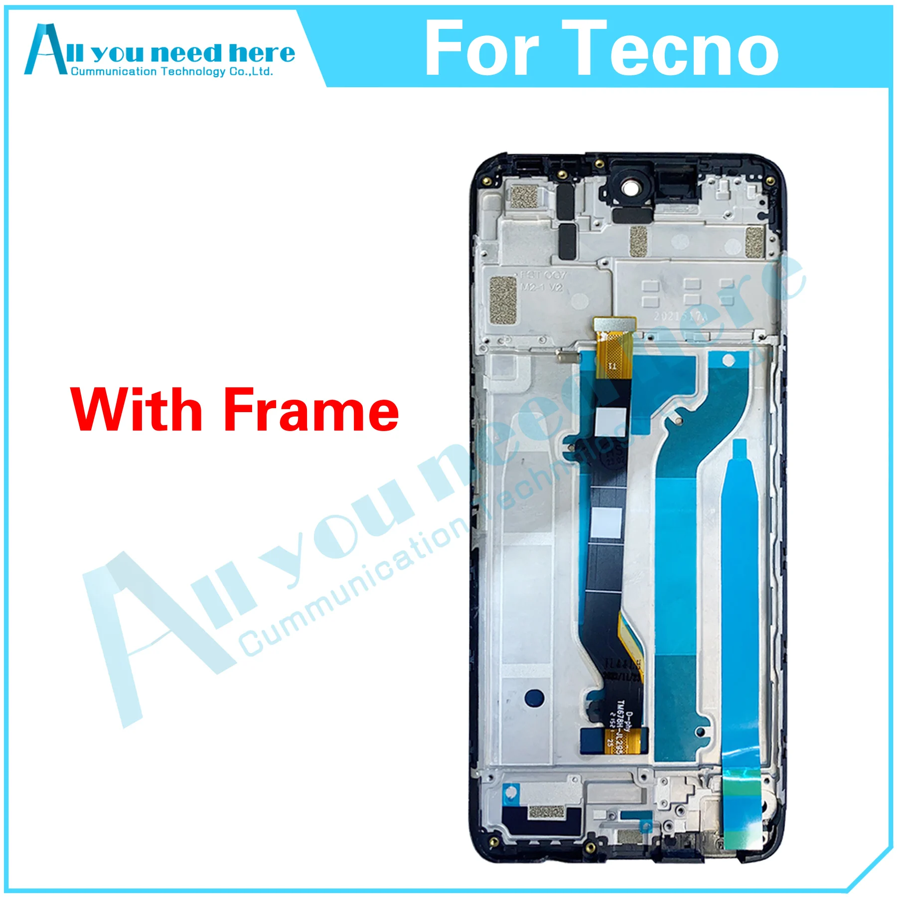 100% Test For Tecno Camon 17P CG7 CG7N Camon17P LCD Display Touch Screen Digitizer Assembly Repair Parts Replacement