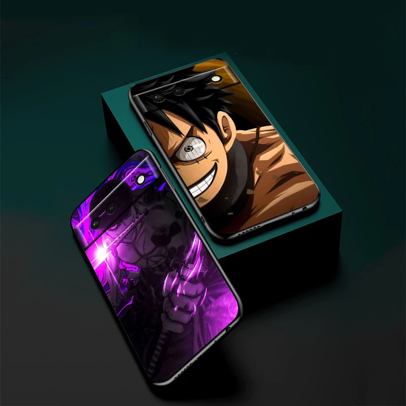 Anime O-Ones P-Pieces Cartoon For Google Pixel 9 8 7A 7 6A 6 5A 5 4 4A XL 5G Black Silicon Shockproof Shell Cover Phone Case