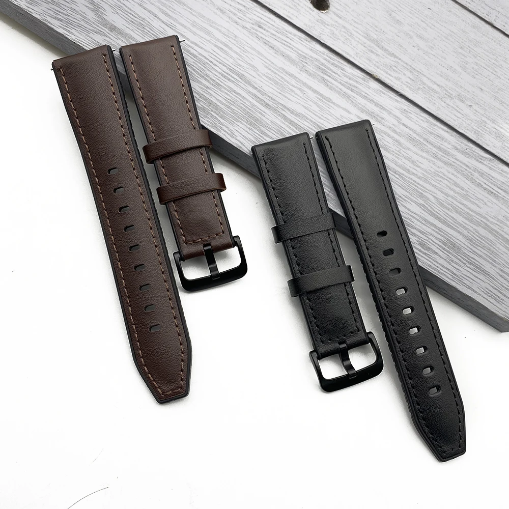 Watch Band For Amazfit GTR 4 3 2 2E 22mm 20mm Sport Leather Silicone Bracelet For Amazfit GTS 4 Mini/Bip 3 Pro Strap Accessories