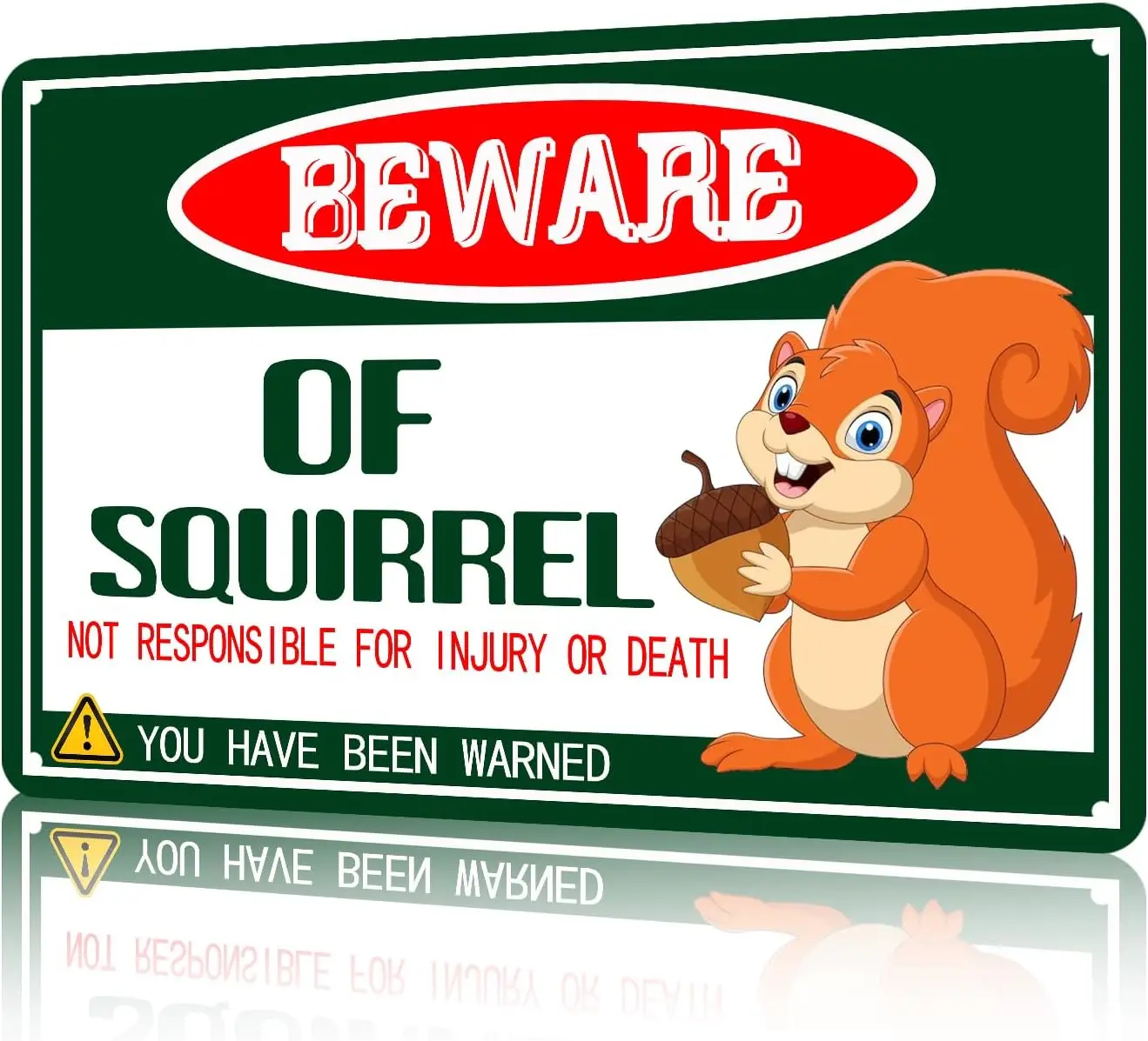 Beware Of Squirrel Metal Tin Sign Funny Gifts for Lovers Wall Decor Signs -aluminum sig