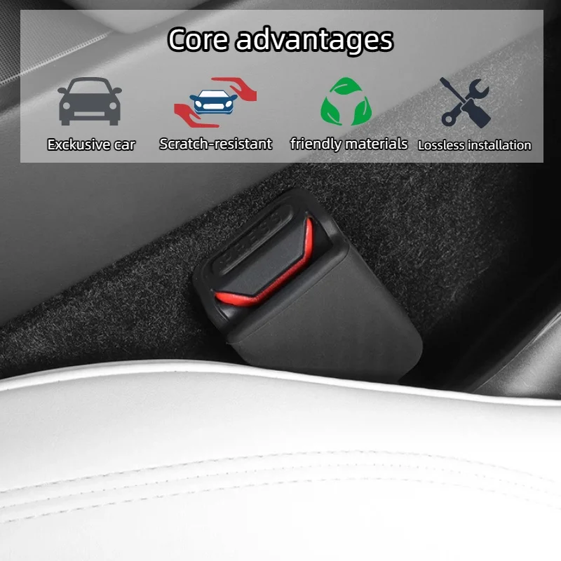 For Tesla Model 3/3 Highland Model Y Juniper/YL 2019-2025 Car Seat Belt Buckle Base Covers Full Protective Interior Accessories