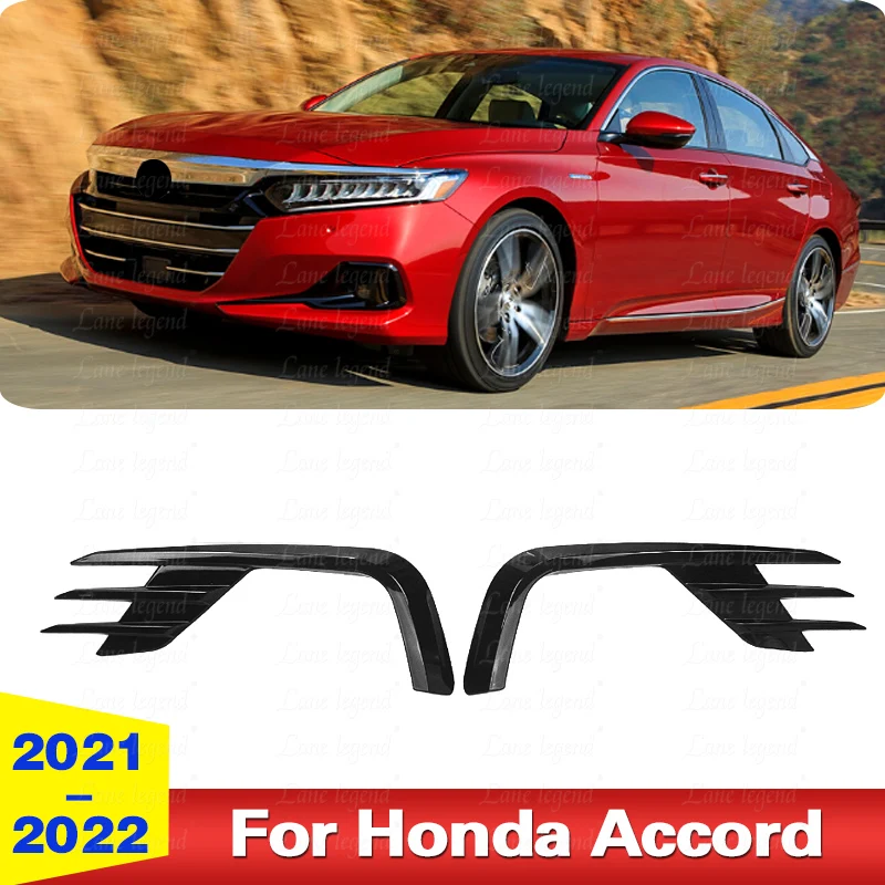 High-end Upgrade Front Bumper Air Intake Vent Trim For Honda Accord 2021-2022 Eyebrow Fog Lamp Cover Light Frame Bezel