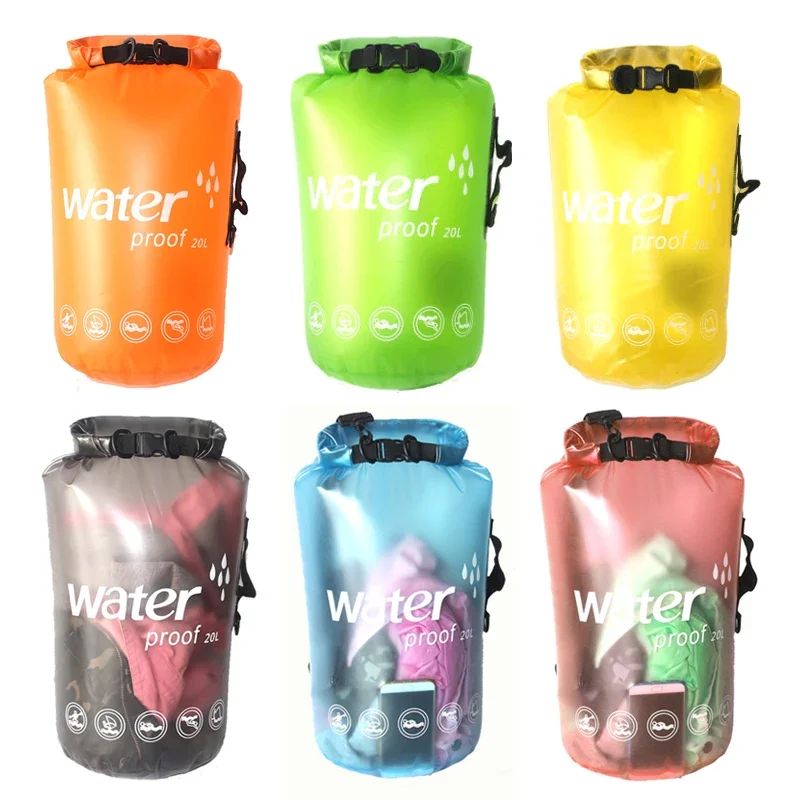 

10L 20L PVC Waterproof Bag Outdoor Diving Compression Storage Waterproof Bag Dry Bag For Man Women Swimming Rafting Kayaking