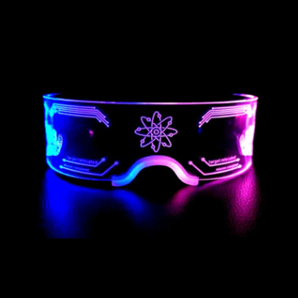 Newest LED Light up Glasses Luminous Glasses Technology Future Glow Party Costume Sunglasses Nightclub DJ Dance Party Decor