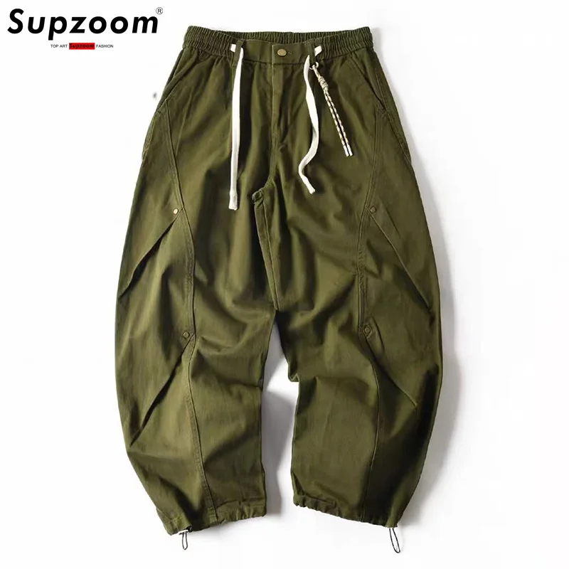 

Supzoom New Arrival Fashion Loose Cotton Pockets Hip-Hop Overalls Multi Bag High Street Casual Autumn And Winter Cargo Pants