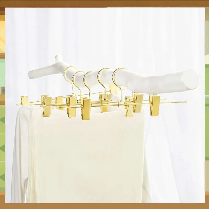 

20 Pieces Trouser Hangers Clothing Made Of Metal Clothes Hangers 30.5Cm With 2 Non-Slip Clips For Skirts Pants Underwear-BAAX