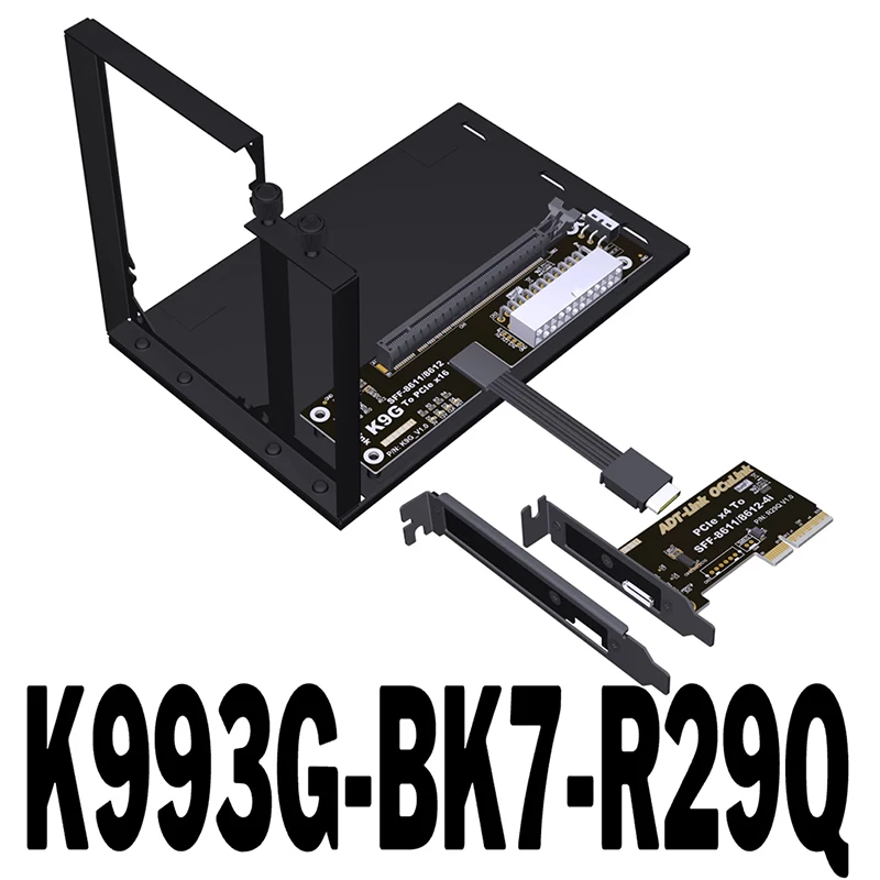 PCIE 5.0 x4 إلى OCuLink SFF-8611 M.2 حوض جرافيك خارجي M.2 محول eGPU بواجهة خارجية لـ NUC STX ITX