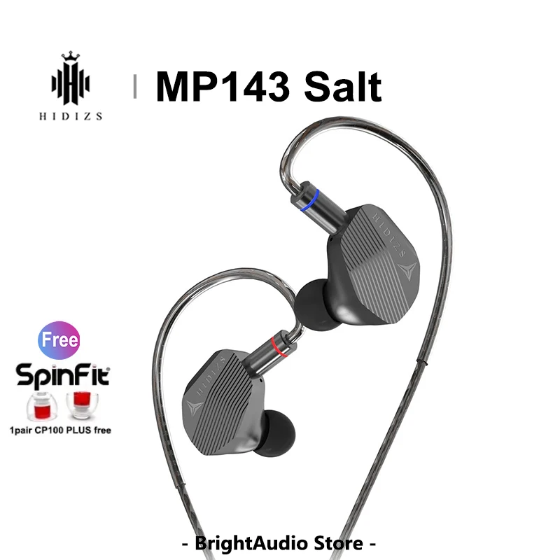 HIDIZS MP143 Соль 14,3 мм Большие плоские мониторы HIFI Наушники-вкладыши Hi-Res Audio Штекер 0,78 мм 3,5 мм 4,4 мм 6N Посеребренный кабель