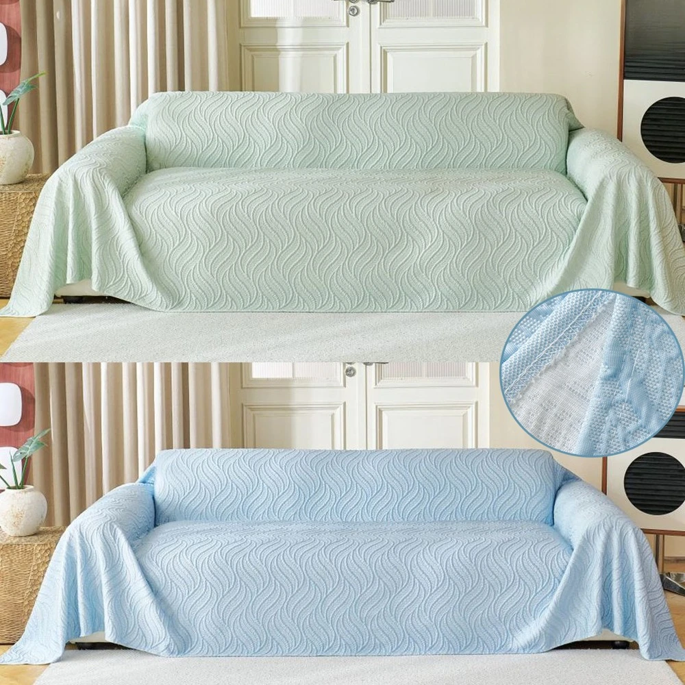 Ice Silk Couch Cover Summer Cooling Breathable Non-Slip Sofa Slipcover for Bean Bag Sofa Cover  Full Coverage Sofa Protector