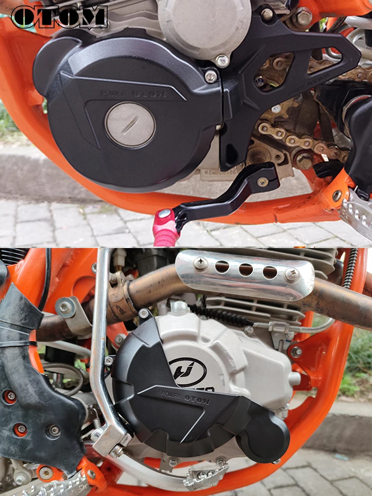 OTOM Motorcycle CB250-F Engine Guard Cover Magnetic Motor Protection Clutch Driver Sprocket For ZONGSHEN KAYO GUIZUN BOSUER BSE