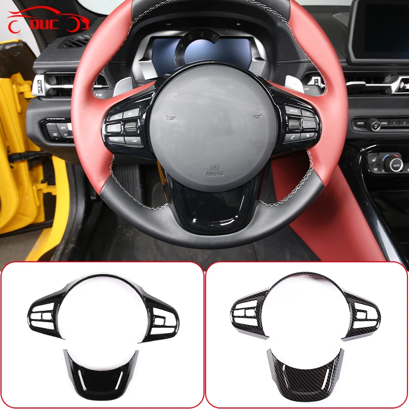 

ABS Gloss Black Car Steering Wheel Panel Decoration Cover Trim Moulding Sticker For Toyota GR Supra MK5 A90 A91 2019-2022