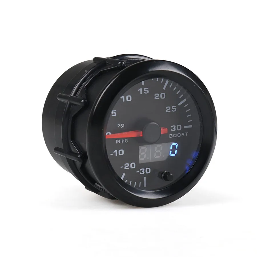 52mm Digital & Pointer 7 Color LED Car Turbo Boost Meter Psi Pressure Gauge